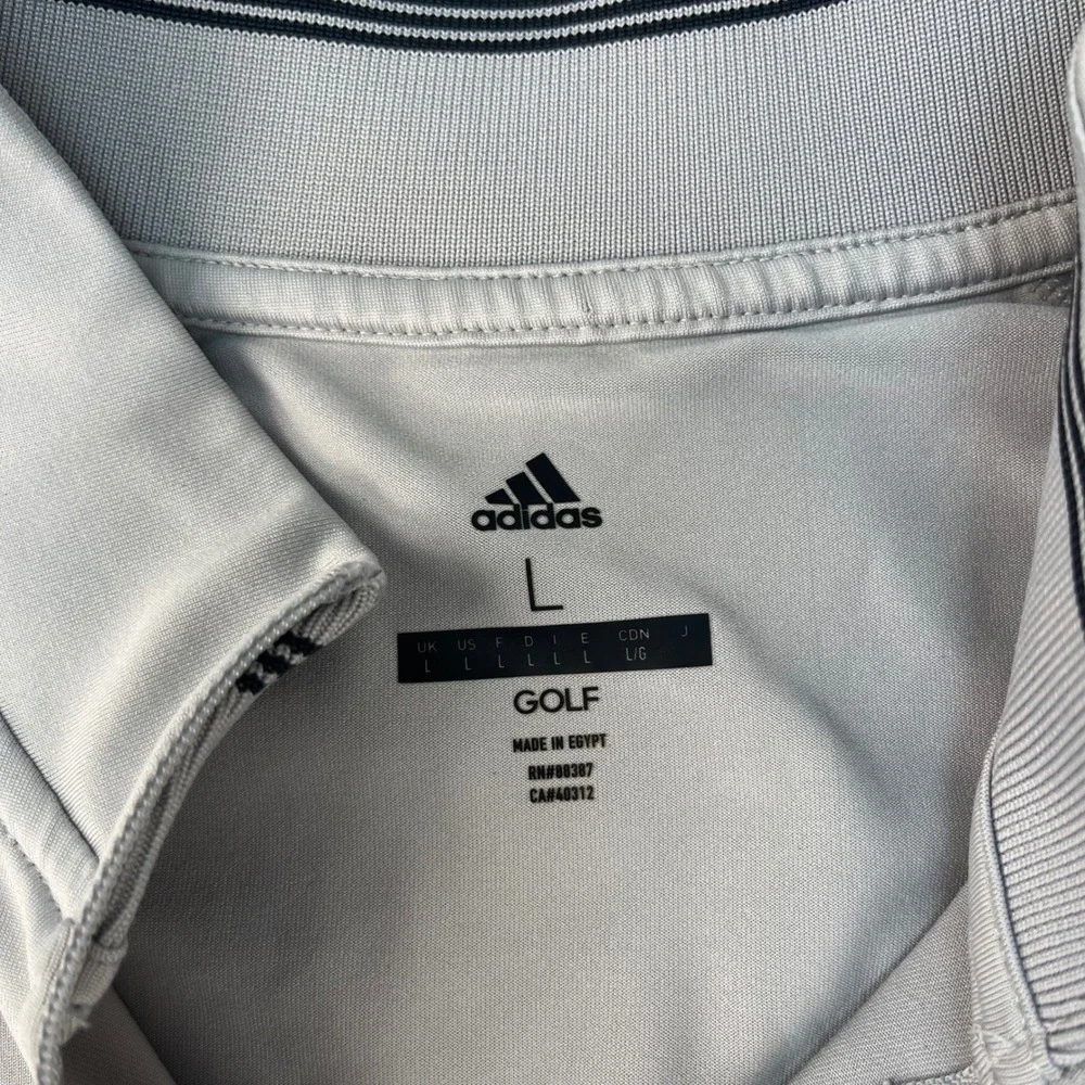 Adidas‎ Golf Performance Activewear Grey Quarter Zip Sleeveless Vest